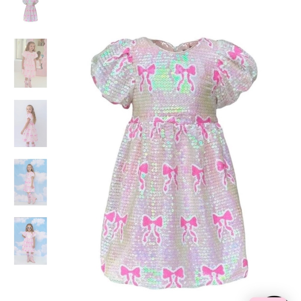 Lola + The Boys Sequin Bow Dress